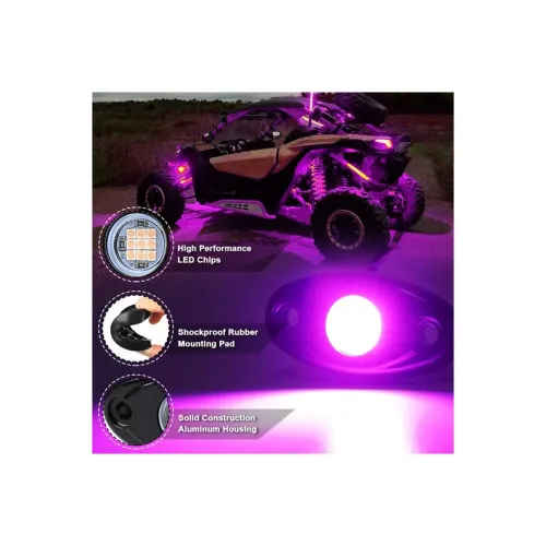 Lampa LED Rock Light pentru iluminare auxiliara si decorativa diverse culori — imaginea 2