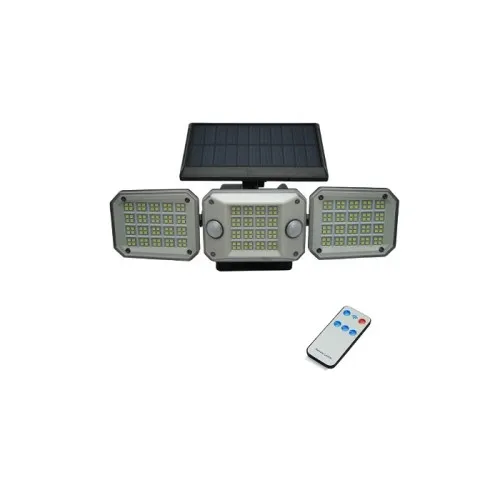 Lampa LED solara 224 LED 6000-7000K IP65 cu telecomanda si baterie 2000mAh — imaginea 2