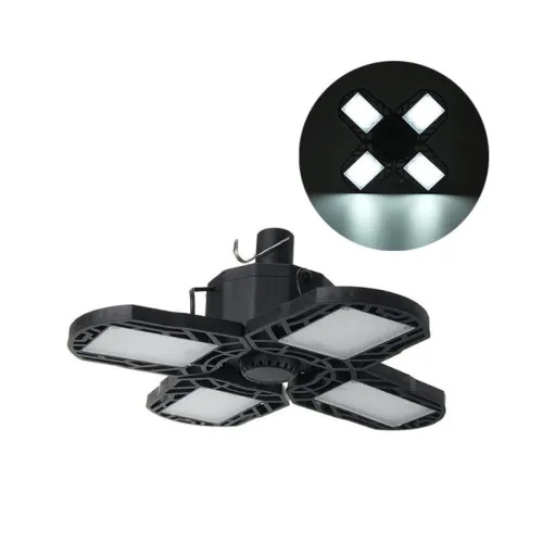 Lampa LED solara suspendata 28W 900lm cu 4 panouri rabatabile si telecomanda — imaginea 2