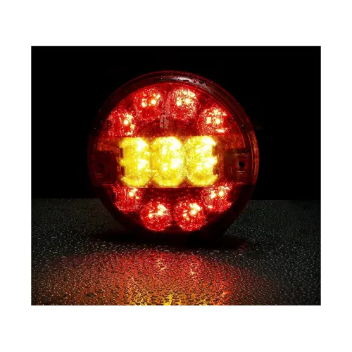 Lampa LED stop remorca rotunda 140mm 12V-24V pozitie, stop si semnalizare — imaginea 3