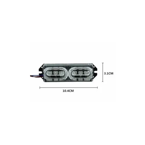 Lampa LED stroboscopica 12V 10.4cm albastra rosie sau galbena — imaginea 5