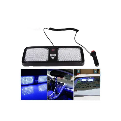 Lampa LED stroboscopica parasolar 12V albastra 12 moduri — imaginea 4