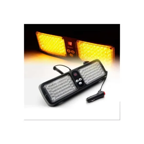 Lampa LED stroboscopica parasolar 12V portocalie 12 moduri — imaginea 3