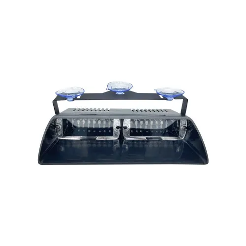 Lampa LED stroboscopica parbriz 24 LED-uri 12V portocalie 18 moduri cu ventuze — imaginea 2