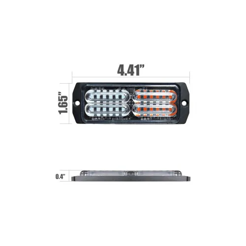 Lampa LED stroboscopica profesionala 12V-24V rosie-albastra albastra sau portocalie — imaginea 3