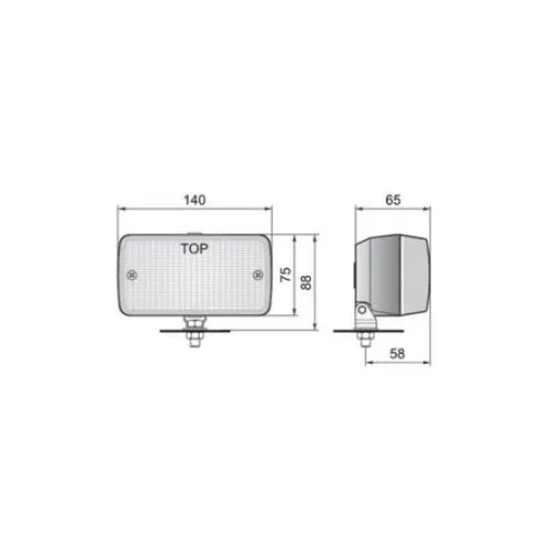 Lampa mers inapoi Wesem 140x75 mm 12V/24V 21W cu un surub — imaginea 4