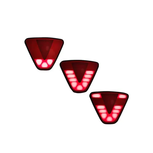 Lampa pozitie si stop frana LED F1 lumina neon rosie cu joc de lumini 12V — imaginea 4