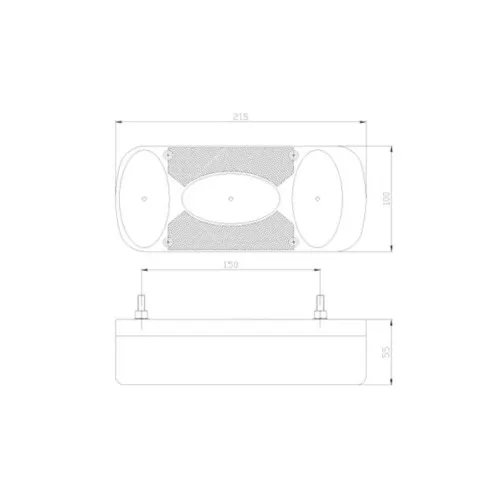 Lampa spate 215X100, 5 functii, cu ceata, stanga, Fristom L — imaginea 5