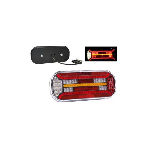 Lampa spate auto LED 6 functii dreapta pozitie frana semnalizare ceata mers inapoi 302x130 mm 12-36V Fristom P — imaginea 7