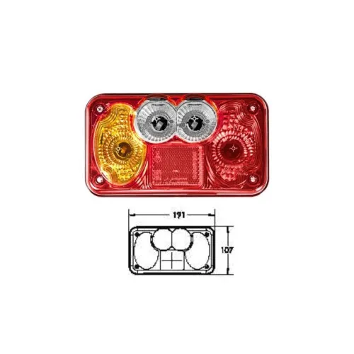 Lampa stop auto cu bec pentru camion remorca 5 functii — imaginea 3