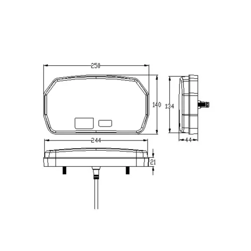 Lampa stop camion LED stanga dreapta cu semnalizare dinamica 12V/24V 240x130 mm IP67 — imaginea 2