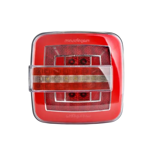 Lampa stop patrata LED SMD 24V cu semnalizare dinamica marsarier ceata 136x134x58 mm
