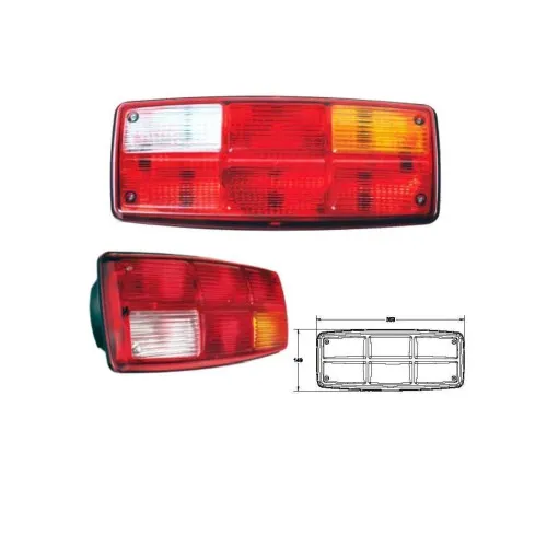 Lampa stop spate remorca cu bec stanga dreapta 350x150x80 mm — imaginea 3