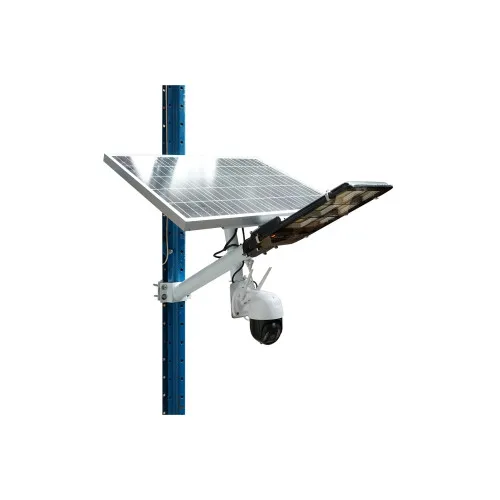 Lampa stradala LED solara 300W 6000K cu panou solar 60W camera 4G PTZ si baterie 16000mAh