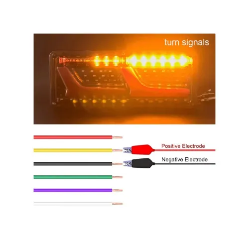 Lampi LED 5 functii 12V-24V cu semnalizare dinamica Neon Effect 32x13 cm duba camion remorca — imaginea 5
