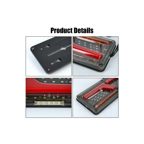 Lampi LED 5 functii 12V-24V cu semnalizare dinamica Neon Effect 32x13 cm duba camion remorca — imaginea 6