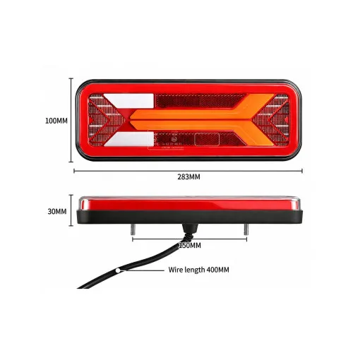 Lampi LED spate multifunctionale universale 12-36V semnalizare dinamica 5 functii set 2 bucati — imaginea 2