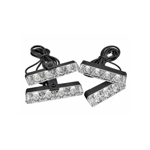 Lampi LED stroboscopice profesionale 4 module 16 LED 12V-24V lumina albastra — imaginea 2