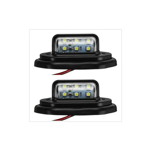 Lampi numar LED universale carcasa neagra 12V-24V alb rece — imaginea 2