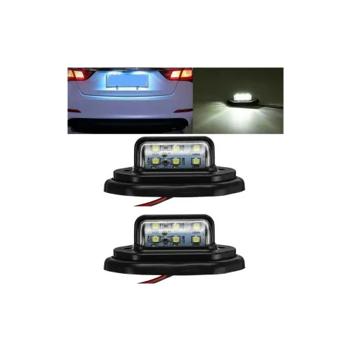 Lampi numar LED universale carcasa neagra 12V-24V alb rece — imaginea 3
