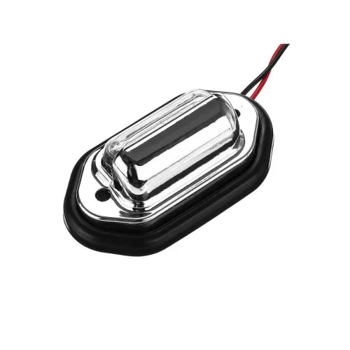 Lampi numar LED universale cromate 12V-24V alb rece — imaginea 4