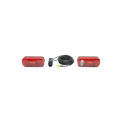 Lampi remorca 12V universale cu 6 functii cablaj 5.5 m fisa priza 13 pini 235 x 130 x 55 mm