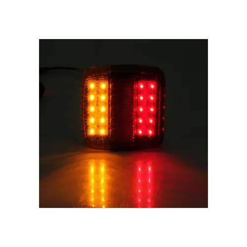 Lampi stop LED stanga dreapta 5 functii cu iluminare numar 110x105 mm — imaginea 7