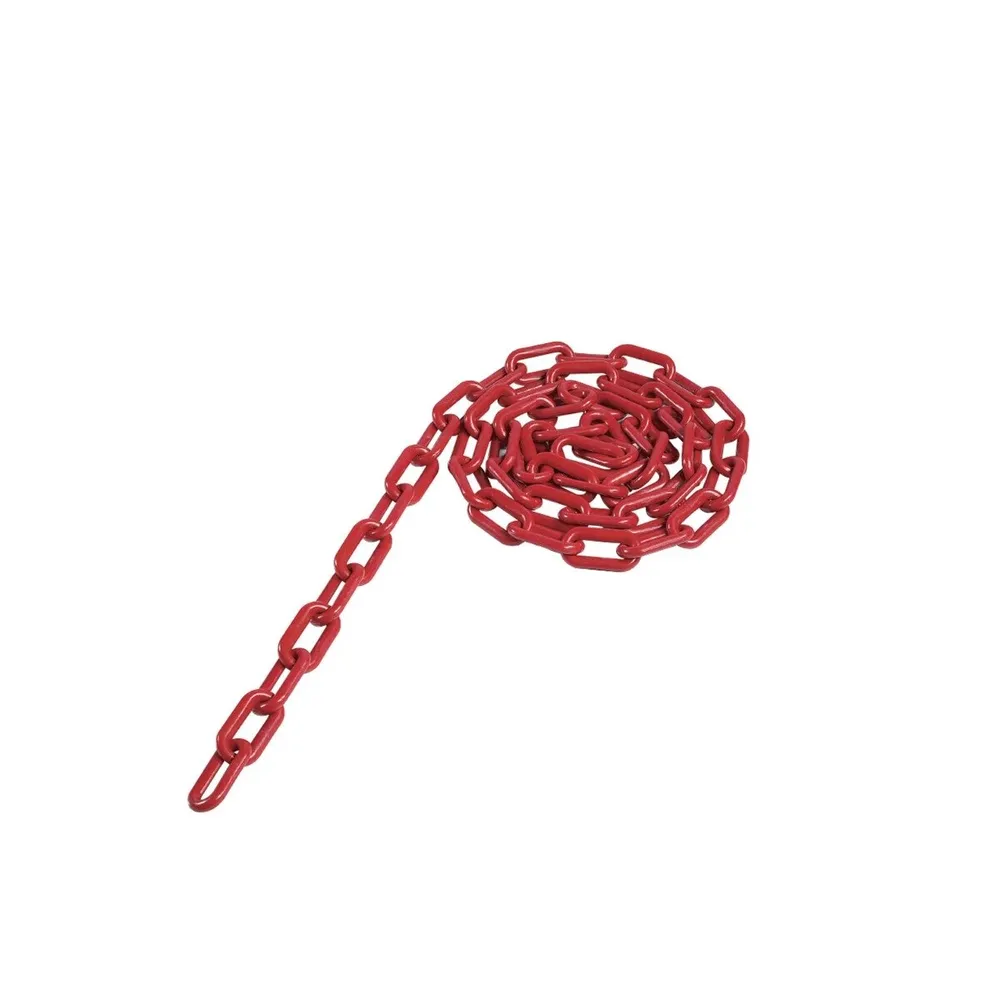 Lant din plastic, CP-22, pentru delimitari, cu za ovala, rosu, 8 mm x 2 m