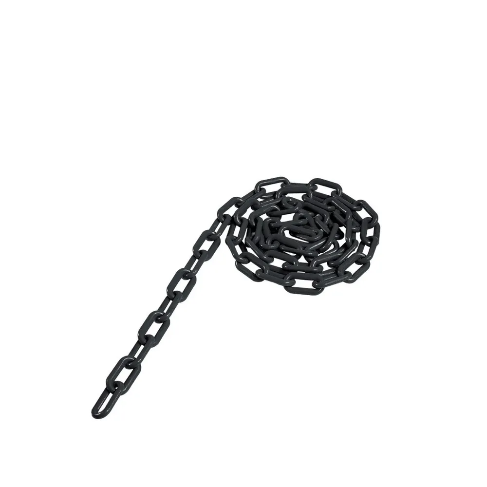 Lant din plastic, CP-26, pentru delimitari, cu za ovala, negru, 8 mm x 2 m