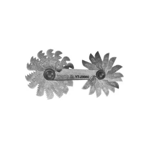 Lera pentru filet metric 60° 0.25–6.0mm 24 lame otel intarit verificare pas filet