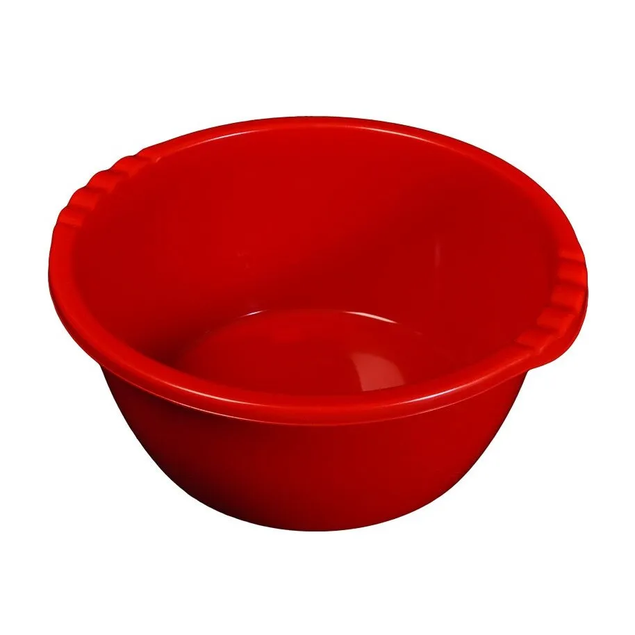 Lighean rotund, fabricat din plastic, culoare rosu, capaciatte 18 L, dimensiune 440 x 200 mm
