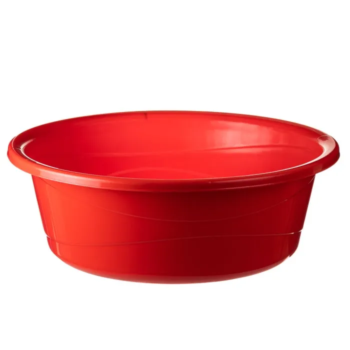 Lighean rotund, plastic, rosu, 20 L, 480 x 170 mm