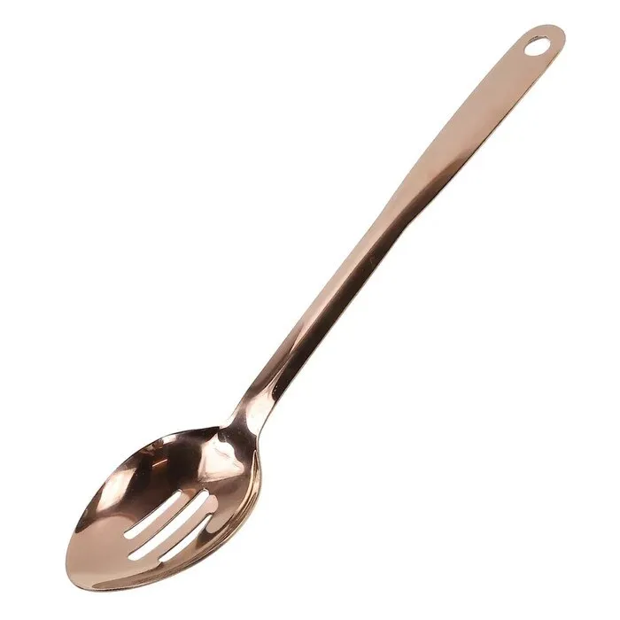 Lingura perforata VK 3032 SLS, inox, cupru, 32 cm