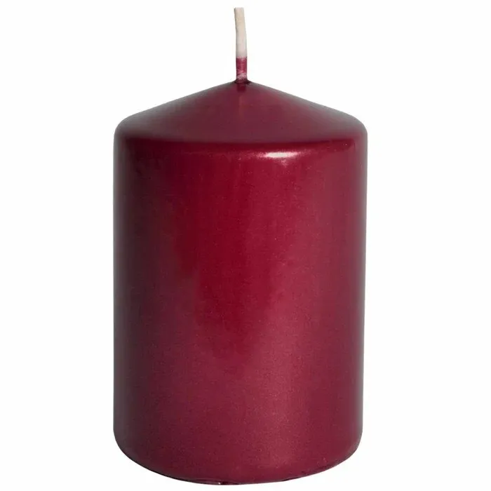 Lumanare decorativa tip stalp, Muller Kerzen, fara aroma, 10 x 6.8 cm, timp de ardere 32 ore