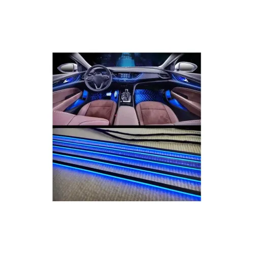 Lumini ambientale auto LED RGB Digital 12V 23 piese apa curgatoare cu aplicatie Bluetooth