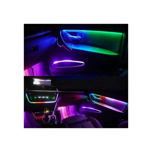 Lumini ambientale auto LED RGB digitale 12V 20 piese cu aplicatie Bluetooth — imaginea 4