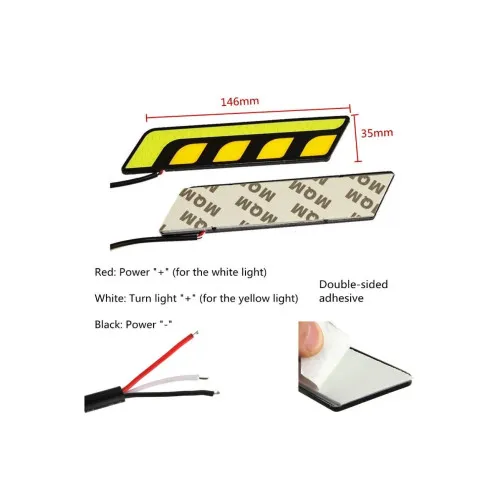 Lumini de zi DRL auto LED 16 cm cu functie semnalizare — imaginea 5