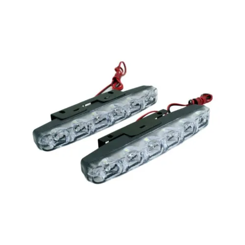 Lumini de zi DRL COB P6S 12V 6 LED lumina alba set 2 bucati