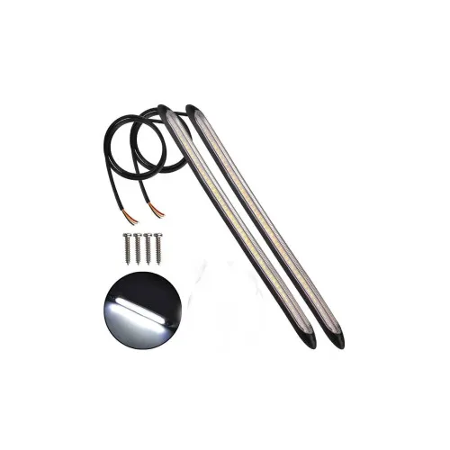 Lumini de zi DRL LED 27.5 cm 12V cu semnalizare dinamica set 2 bucati