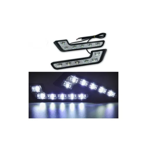 Lumini de zi LED DRL 12V 4.8W forma L stanga dreapta set 2 bucati