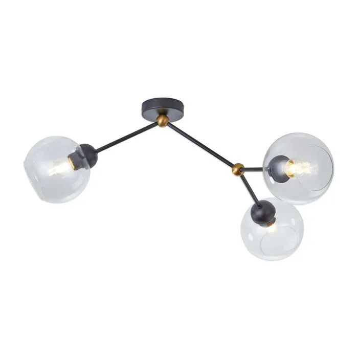 Lustra Flavor KL103018, 3 x E27, negru cu cupru, 720x450mm