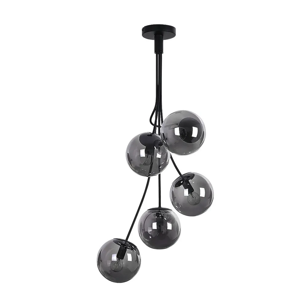 Lustra Glory 3508, 5 x E14, negru, modern