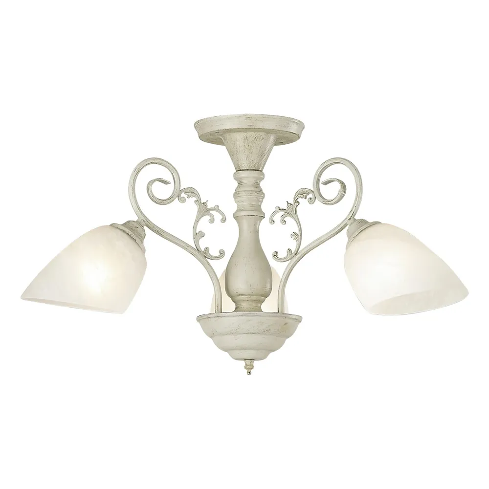 Lustra Trieste, alb, 3 brate, 31cm