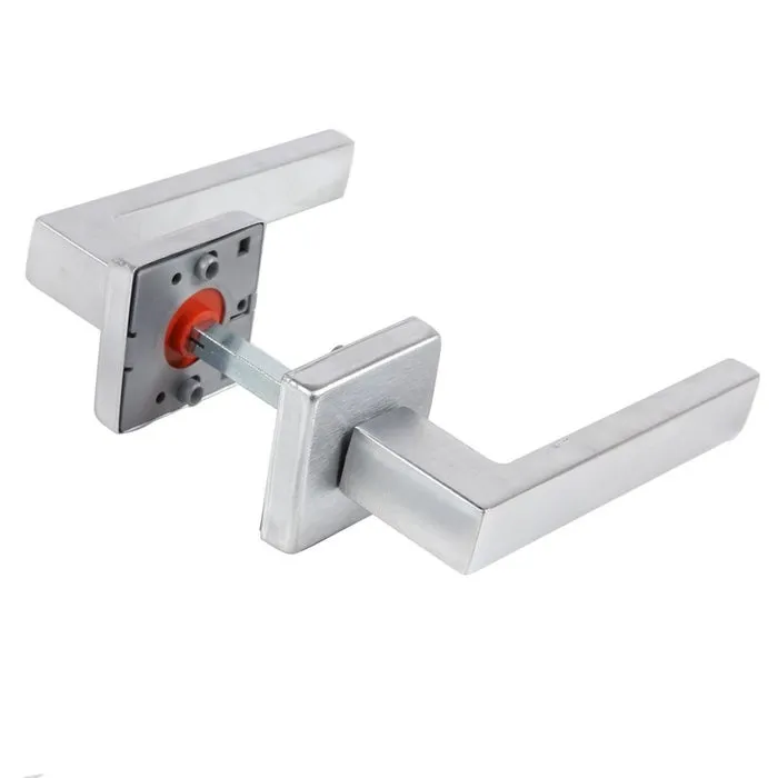 Maner cu rozeta patrata pentru usa lemn, Clio Verofer P, zamac, crom satinat, 50 mm