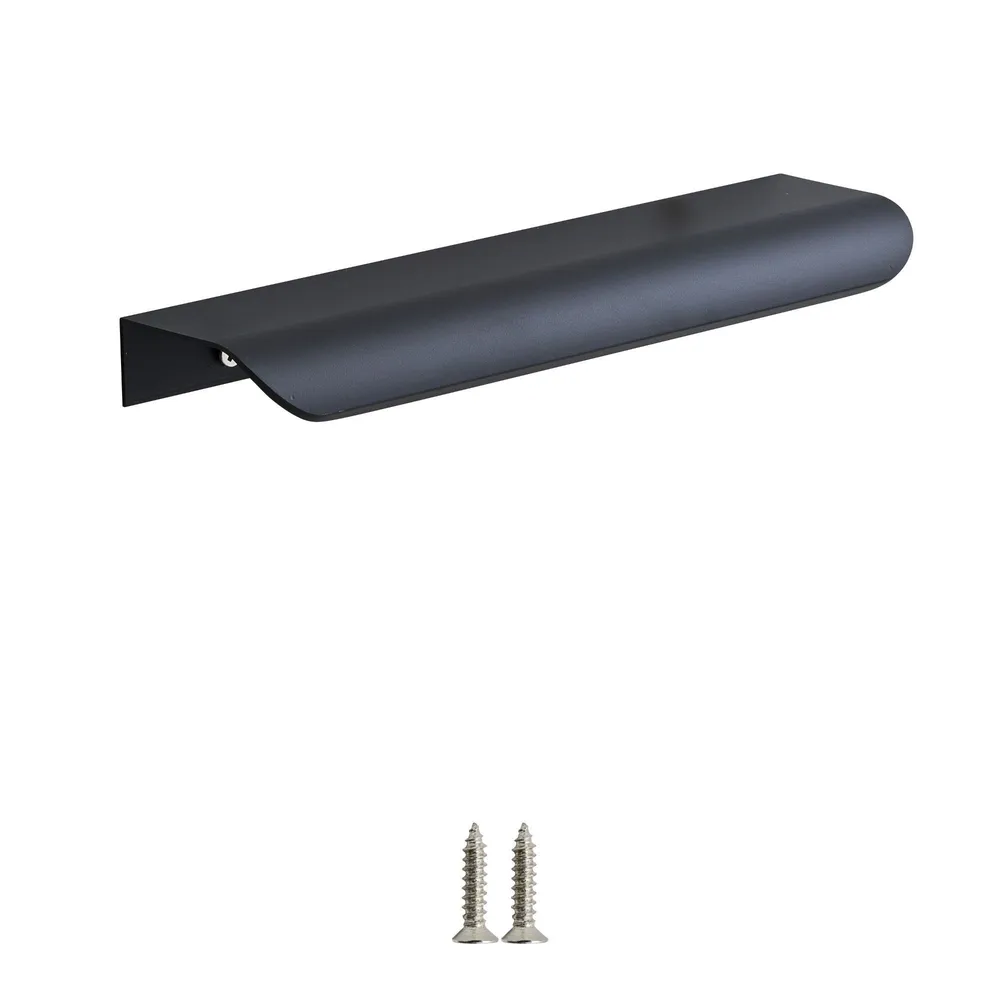 Maner mobila Oslo, Inspire, 128 mm, aluminiu, negru, finisaj mat
