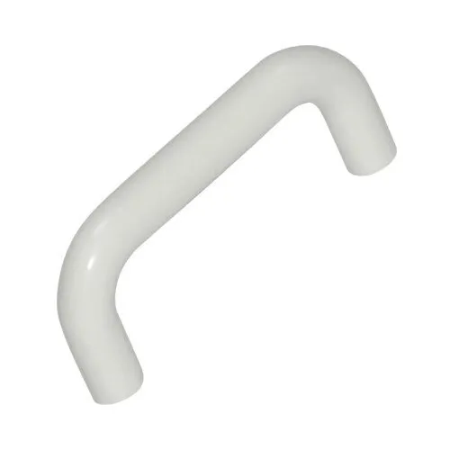 Maner mobila plastic alb, 64mm, distanta perforatii 64mm, 10x30x10mm