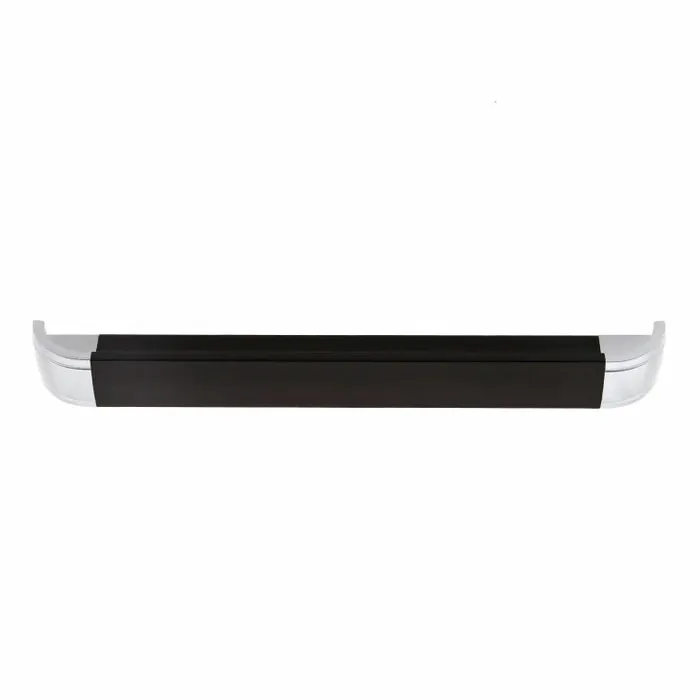 Maner pentru mobila, din plastic, finisaj crom satinat + wenge, M 489.89.805, M4 x 160 mm