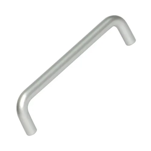 Maner pentru mobila distanta perforatii 128mm, plastic argintiu