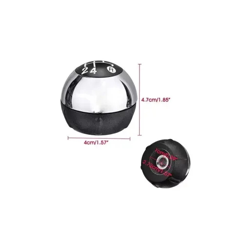Maner schimbator auto din plastic compatibil Fiat 500 2012-2018 cu 2 adaptoare pentru 5 si 6 viteze — imaginea 3