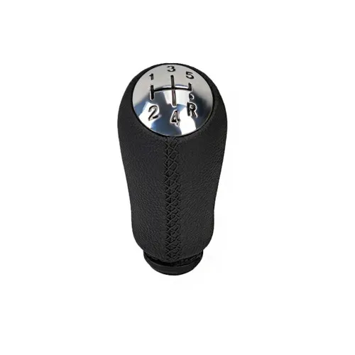 Maner schimbator imitatie piele compatibil Dacia Logan / Renault Megane / Clio cu 2 adaptoare pentru 5 si 6 viteze